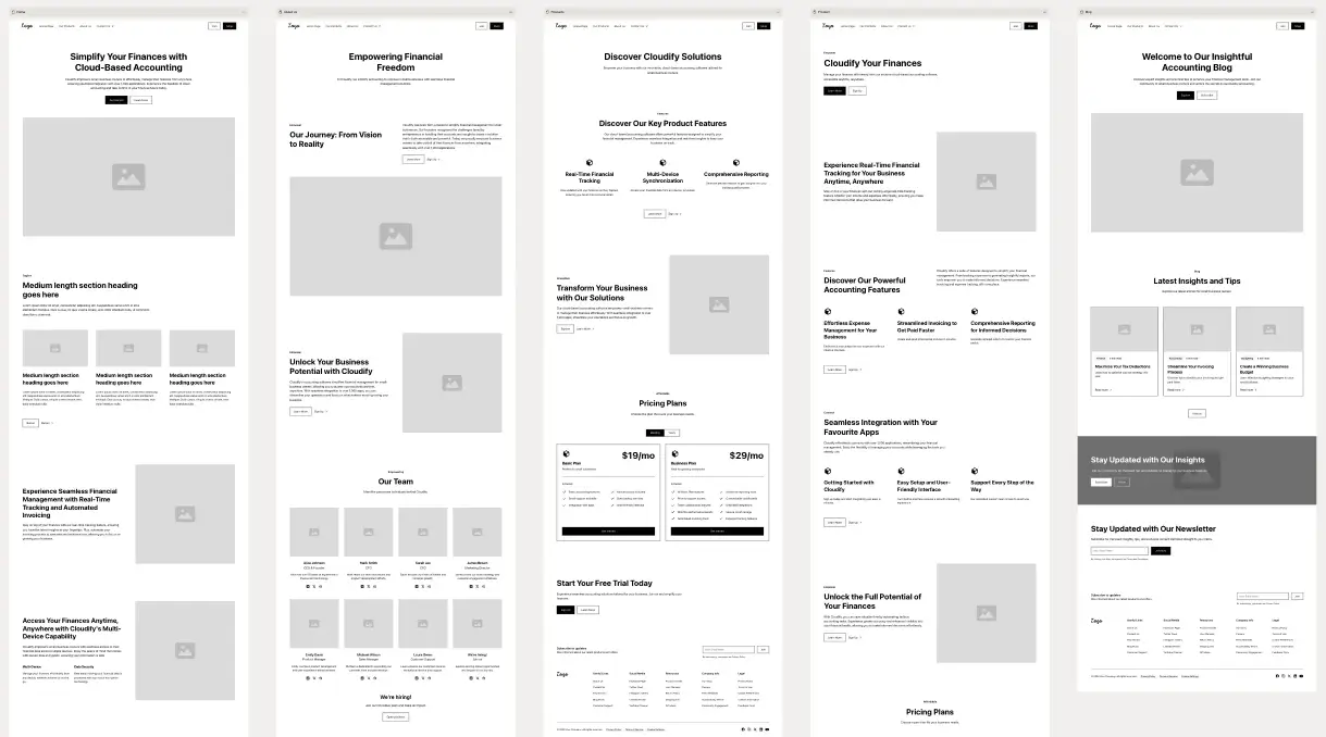 Image of Wireframe creation for a local startup